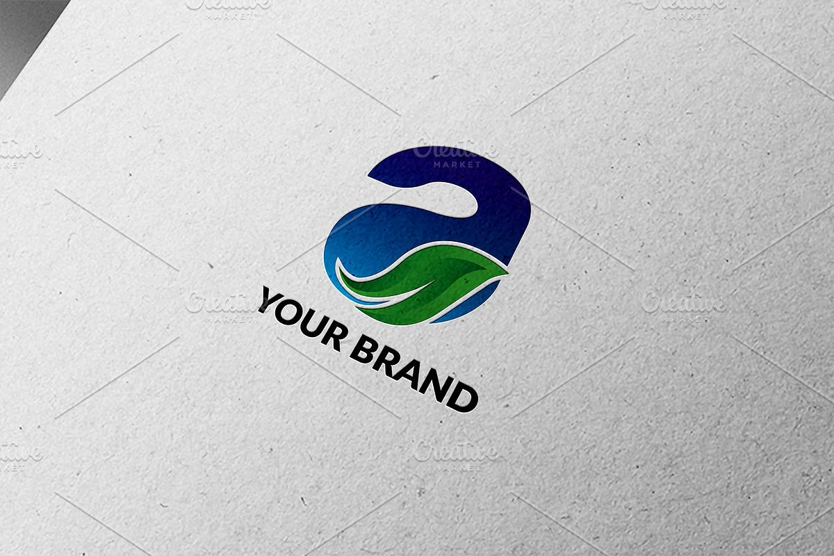 A leaf Logo, Alphabet Logo, a Logo, a Branding & Logo Template by Zans Graphic (Photo 1 of 2)