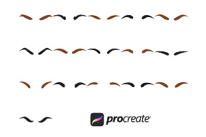 Eyebrows Set 1 Procreate Brush Stamp