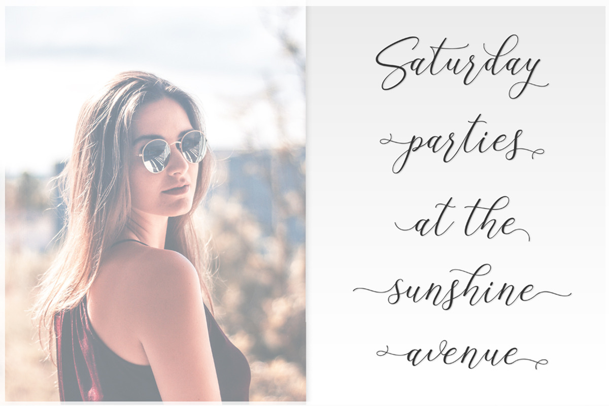 Sandria Script, a Script Font by Attract Studio (Photo 5 of 10)