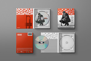 DVD Case Mockup – Digipack Flat Lay, a Mockup by Avelina Studio