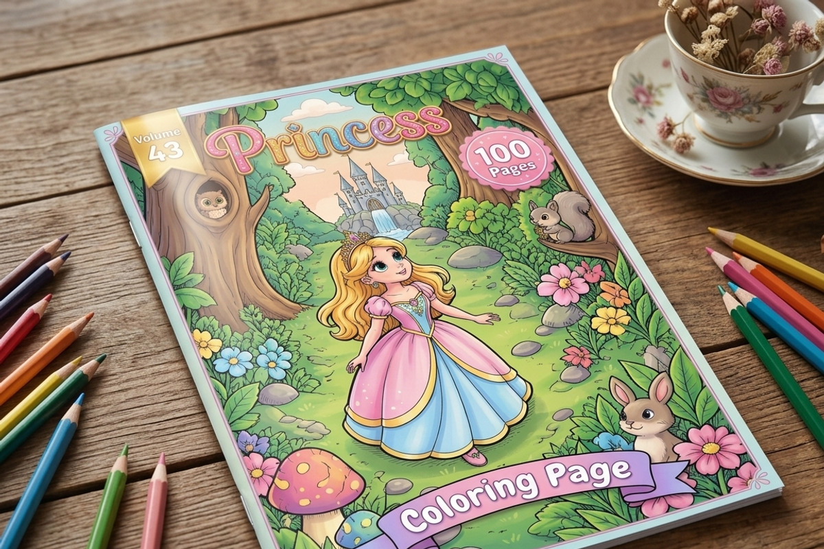 Magical Princess Coloring Book Vol43, a Person Illustration by ikarifq shop (Photo 2 of 7)