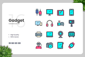 Gadget Colored Icons, an Icon by Upnowgraphic