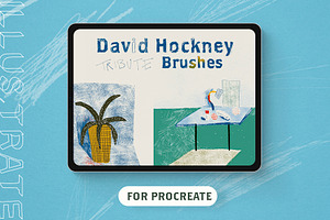 DAVID HOCKNEY PROCREATE BRUSHES, a Brush Add-On by Illus.trate