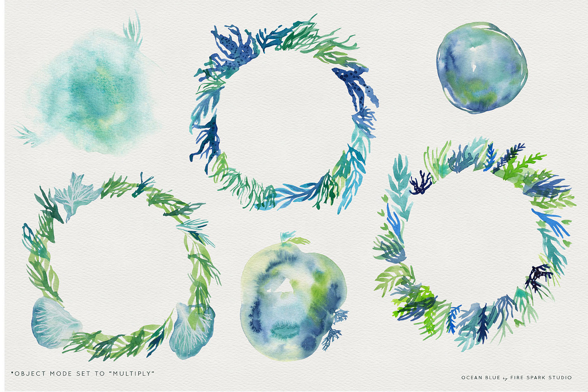 Ocean Life Watercolor Illustrations, an Illustration by Fire Spark Studio (Photo 5 of 8)