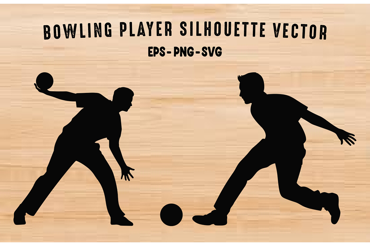 Bowling Player Silhouettes Clipart, a Sport Illustration by Gfx Expert Team (Photo 1 of 3)