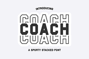 COACH STACKED Sporty Jersey Font, a Sans Serif Font by Blush Font Co. (Thumbnail 1 of 5)