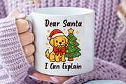 Christmas Funny Dog Dear Santa Png, an Illustration by Daily.Designs (Thumbnail 3 of 5)
