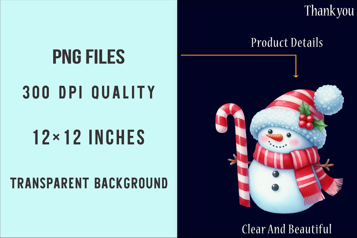 Christmas Snowman Clipart Bundle, an Illustration by SinaCreation (Photo 6 of 7)