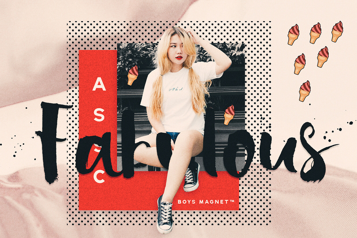 Hastagirl Chic brush watercolor font, a Font by Konstantine Studio (Photo 5 of 9)