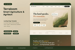 Smart Agriculture & Agritech Website, an UI Kit Template by Pitchlook.Studio