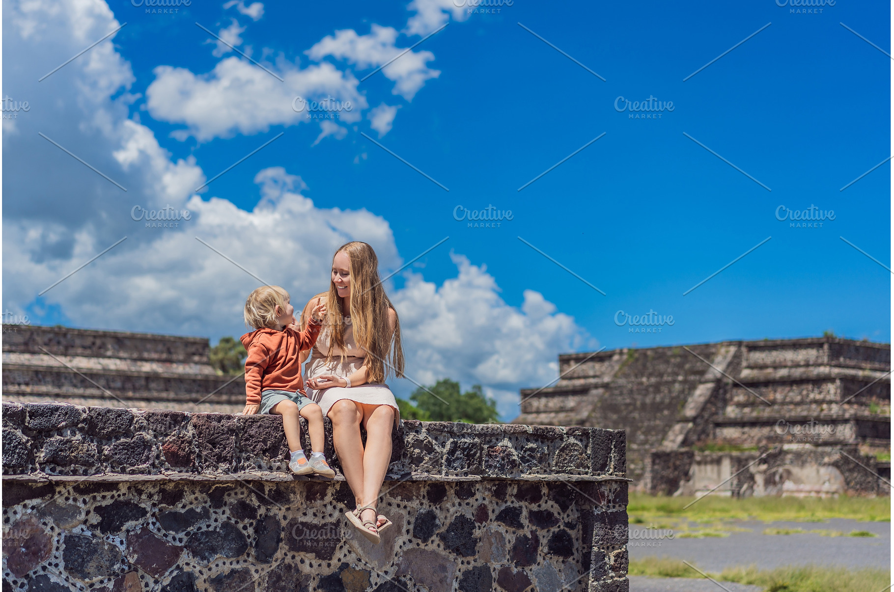 Mother and her son as tourists in, an Architecture Photo by Elizaveta Galitskaya