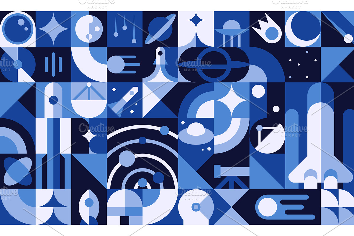 Galaxy space planets, a Technology Illustration by Buch&Bee