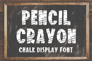 Pencil Crayon Chalk Font, a Font by Fourteen Letter