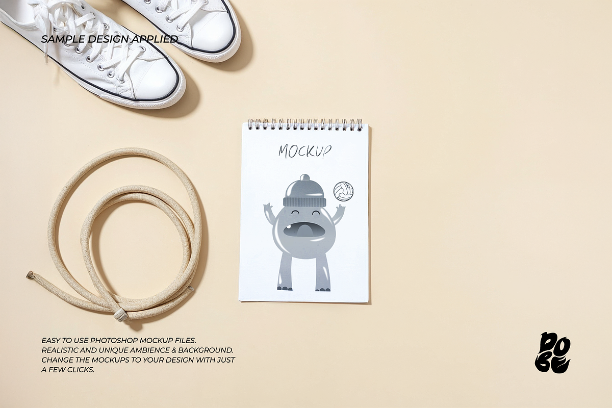 Workout Notepad Mockup Set, a Books & Magazine Mockup by DOBE Studio (Photo 3 of 9)