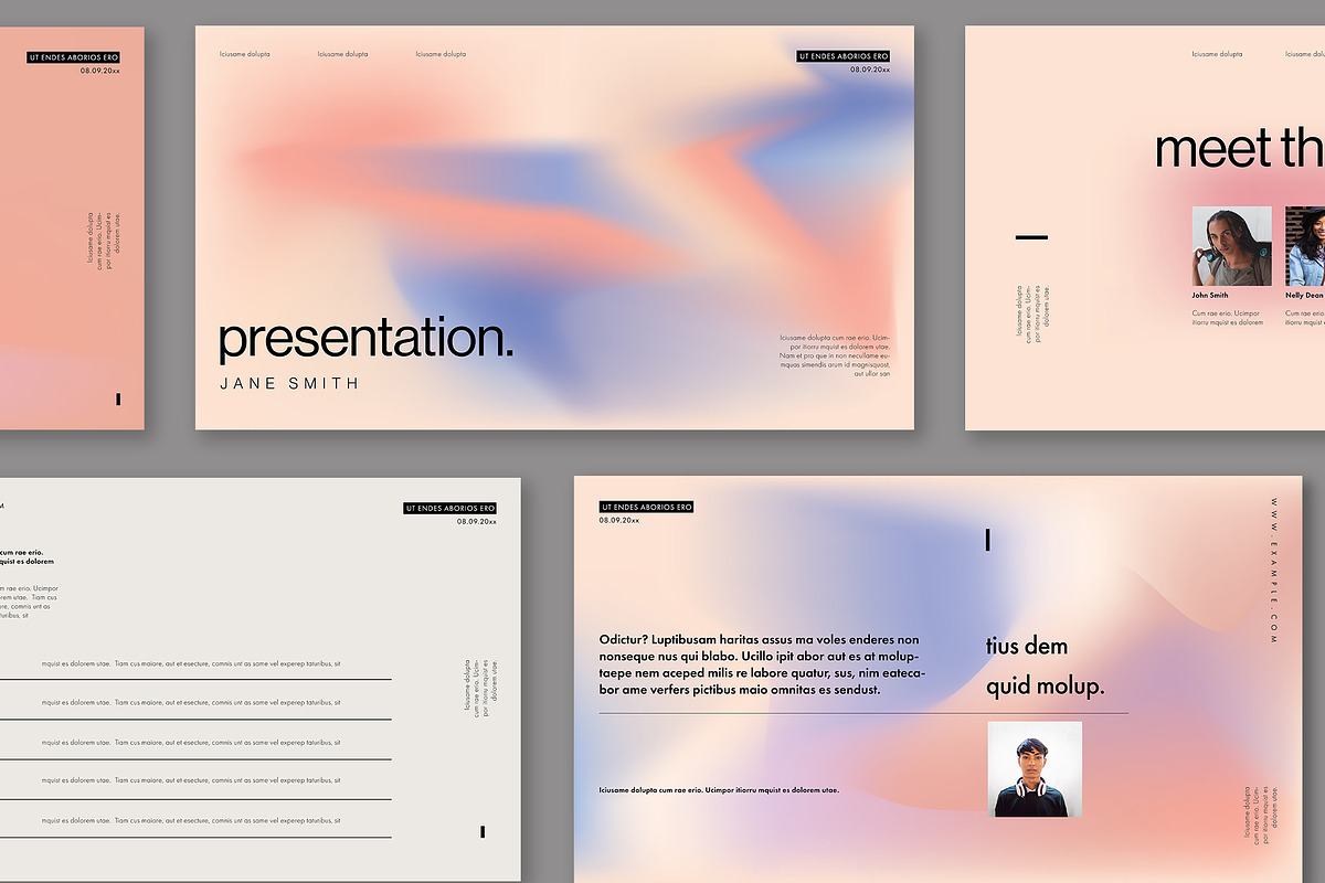 Gradient Presentation Layout Design, a Presentation Template by wavebreak