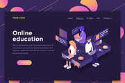 Landing page templates, dark theme, a Templates & Theme by Creative Graphics (Thumbnail 10 of 12)