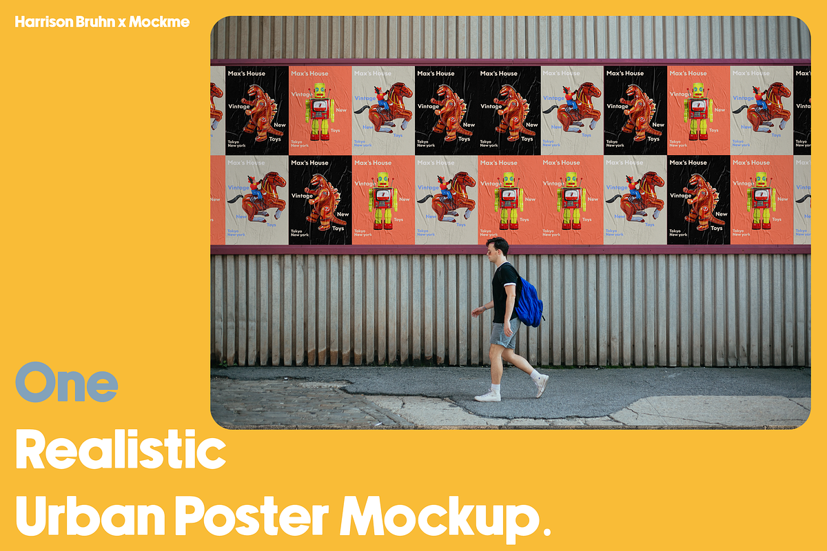 Urban Outdoor Poster Mockup Part Two, a Print Template by Harrison Bruhn x MockMe (Photo 1 of 6)