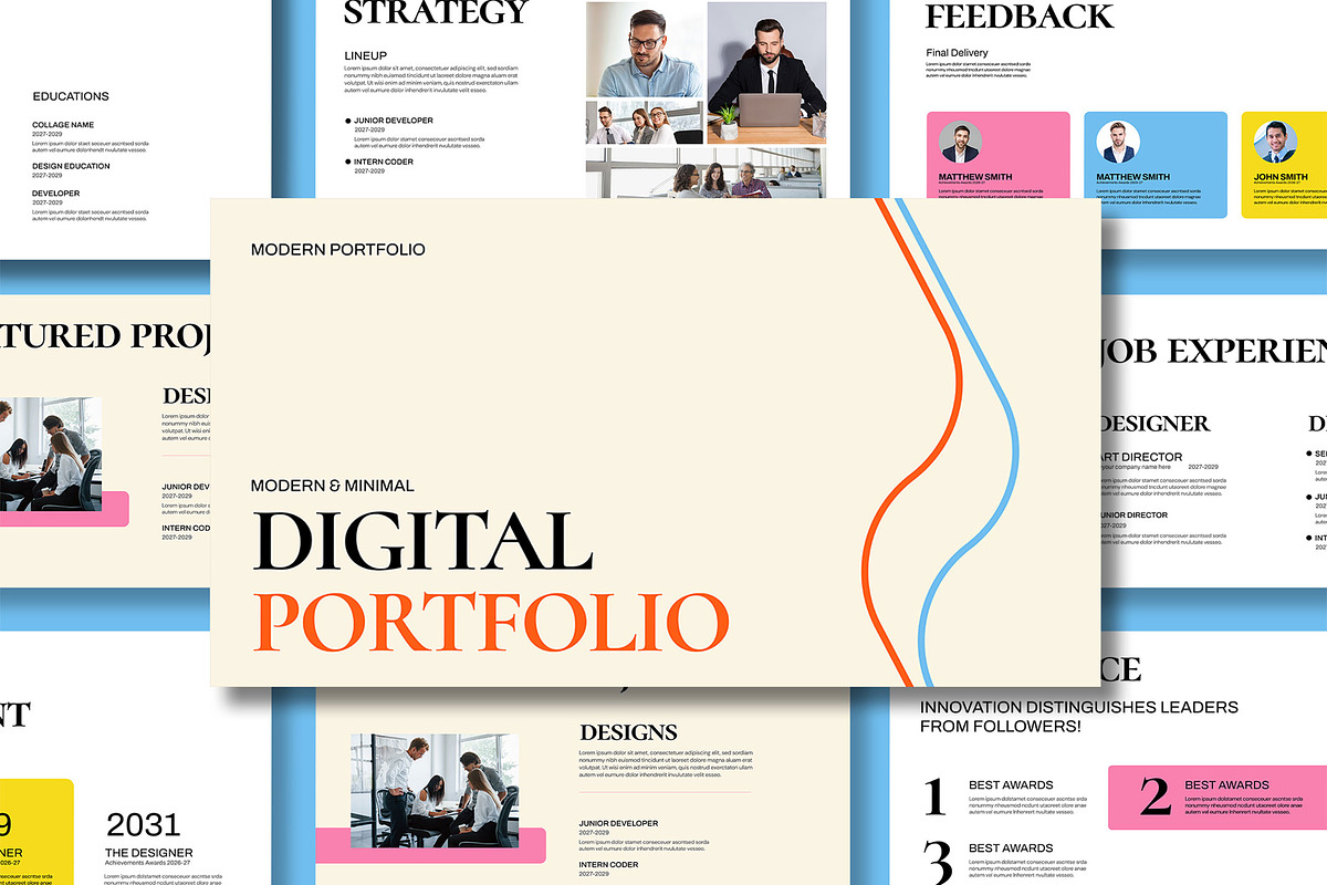 Modern Portfolio Presentation, a Presentation Template by Mighty-Slide (Photo 1 of 5)