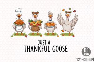 Just a Thankful Goose Happy PNG, a Graphic by Designking
