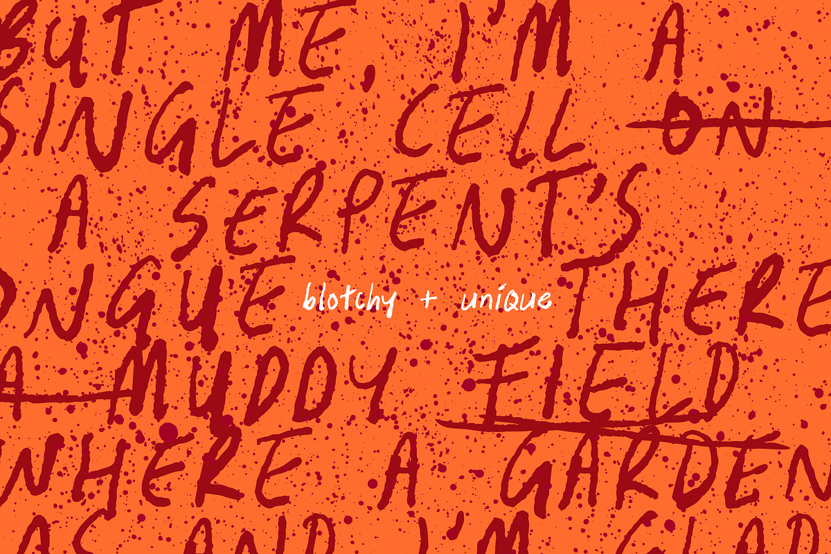 Infamous Messy Handwriting Font, a Handwritten Font by TYPEHEIST (Photo 9 of 12)