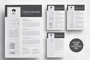 3 Pages Modern Resume Template/CV