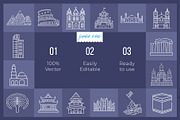 Monument Line Icons V2, a Solid Icon by Jumbo Icons (Thumbnail 2 of 5)