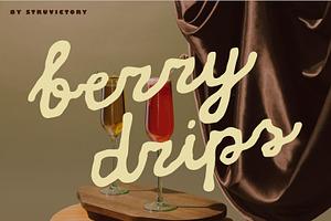 Berry Drips Messy Handwritten Script, a Script Font by Struvictory.art