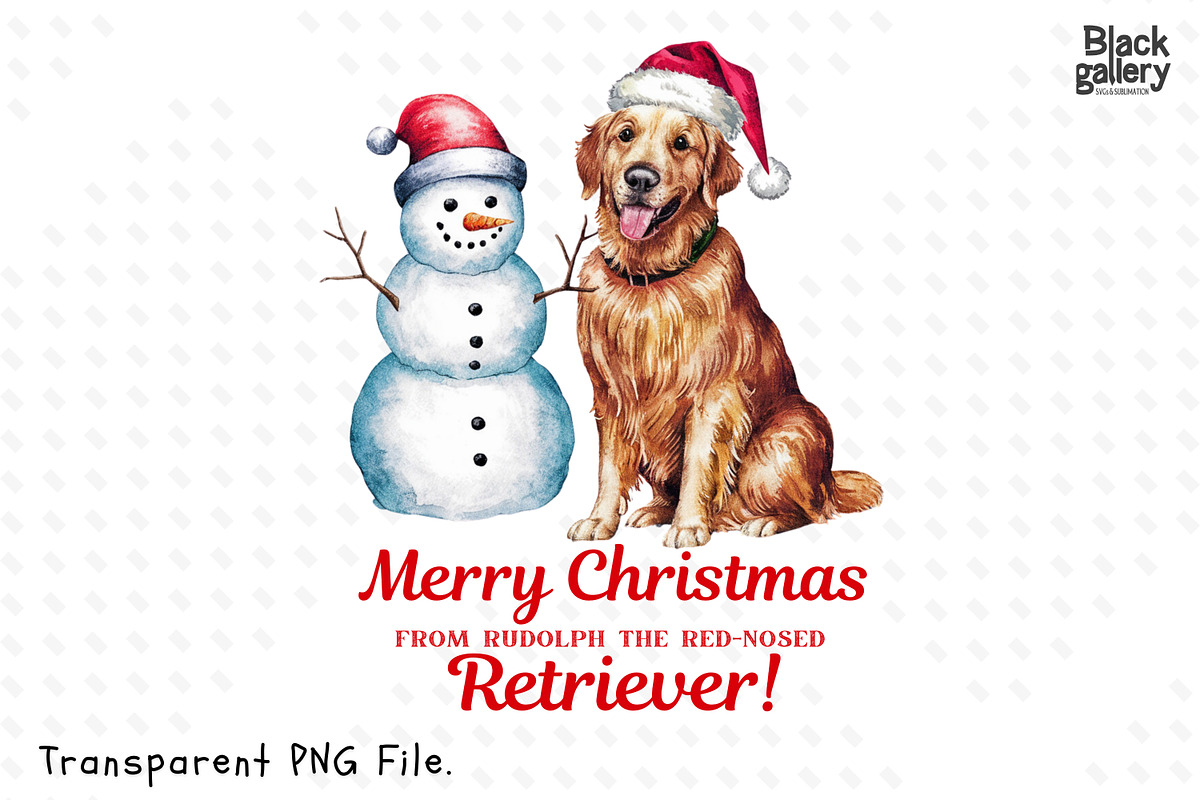 Watercolor Christmas Dog Puns Bundle, a Graphic by Clipart Bloom (Photo 7 of 25)