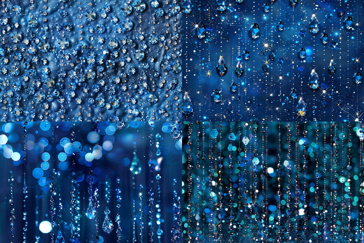 Blue Dripping Glitter Patterns, a Pattern Graphic by PrintablesByFranklyn (Photo 2 of 6)