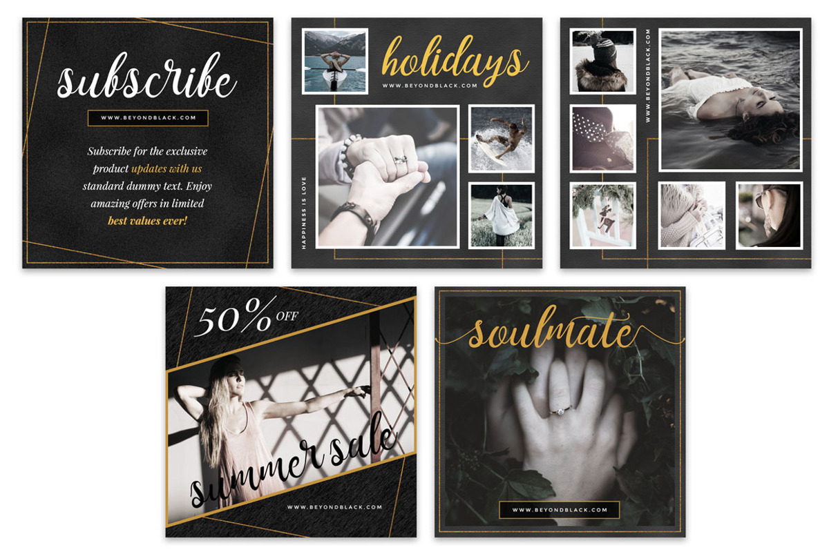 Beyond Black Social Media Pack, a Social Media Template by Typography Prime (Photo 4 of 7)