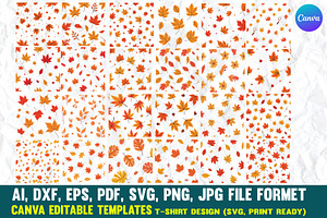 Leaves Pattern Embroidery Design SVG