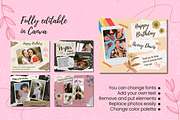 5 Happy Birthday Scrapbook Templates, a Templates & Theme by TemplateCastleStore (Thumbnail 9 of 9)