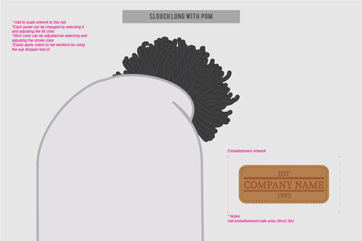 Hat Template - Beanies, a Hat Mockup by Template Haven (Photo 6 of 12)