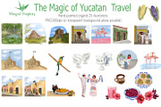 Yucatan, Mexico travel illustrations, an Object Illustration by Winged Graphics (Thumbnail 3 of 4)