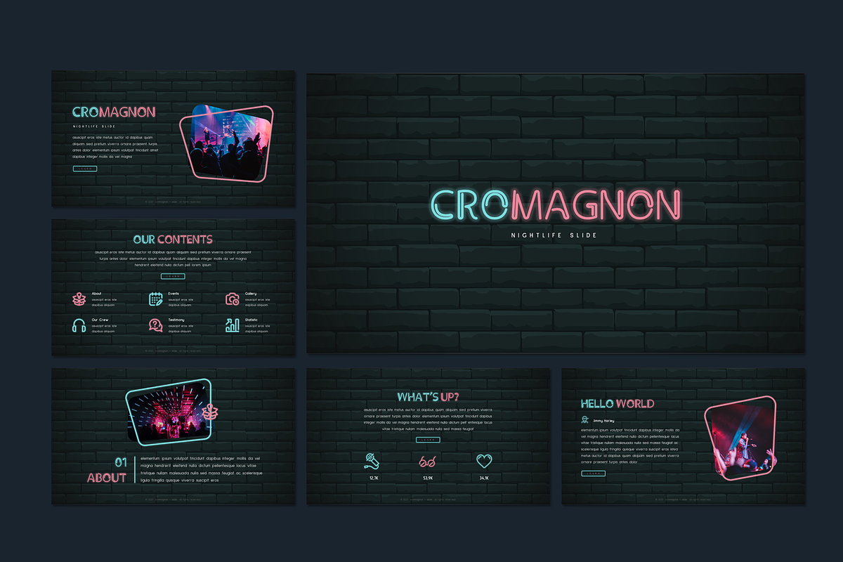 Cromagnon - Neon Keynote Template, a Presentation Template by deasign (Photo 7 of 15)