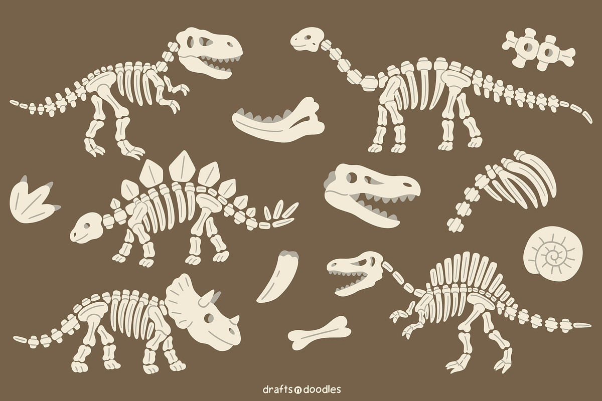 Dinosaur Days Clipart and Patterns, a Pattern Graphic by Drafts n Doodles (Photo 6 of 20)