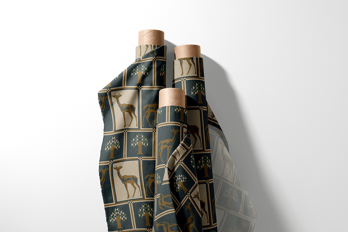Vintage Deer Geometric Pattern, a Pattern Graphic by StudioGlouna (Photo 7 of 9)