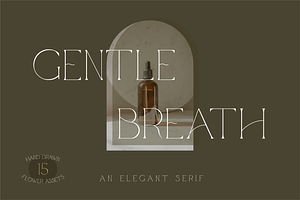 Gentle Breath - Serif Font + Vectors