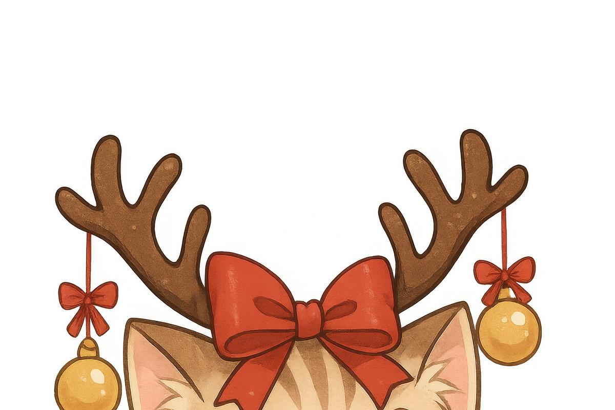 Cute anime animal with reindeer antl, an Illustration by Dvoevnore photos