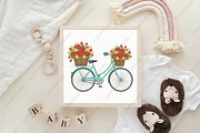 Faux Crochet Bicycle & Flower Basket, an Illustration by CraftArtStudio (Thumbnail 4 of 4)