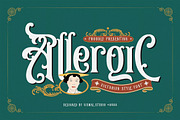 Allergic - Vintage Font, a Blackletter Font by Viswal Studio (Thumbnail 1 of 6)