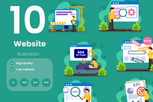 Website Illustration Pack, an Illustration by baii09