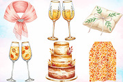 Watercolor Autumn Wedding Clipart, a Seasonal Illustration by Canvas Craft (Thumbnail 2 of 8)