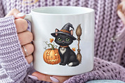 Halloween Black Cat PNG, an Illustration by CraftArtStudio (Thumbnail 3 of 4)