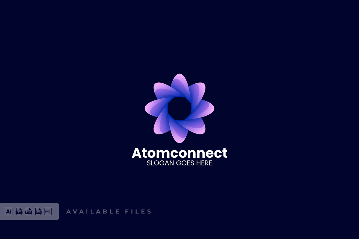 Atom Connect Gradient Colorful Logo, a Branding & Logo Template by ivan_artnivora