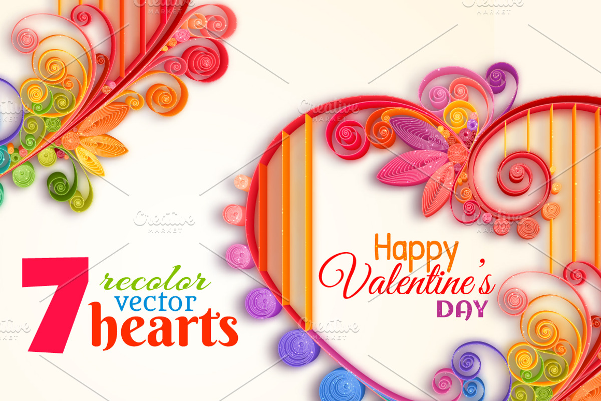 Quilling paper Valentine heart, an Illustration by Cattleya (Photo 1 of 4)
