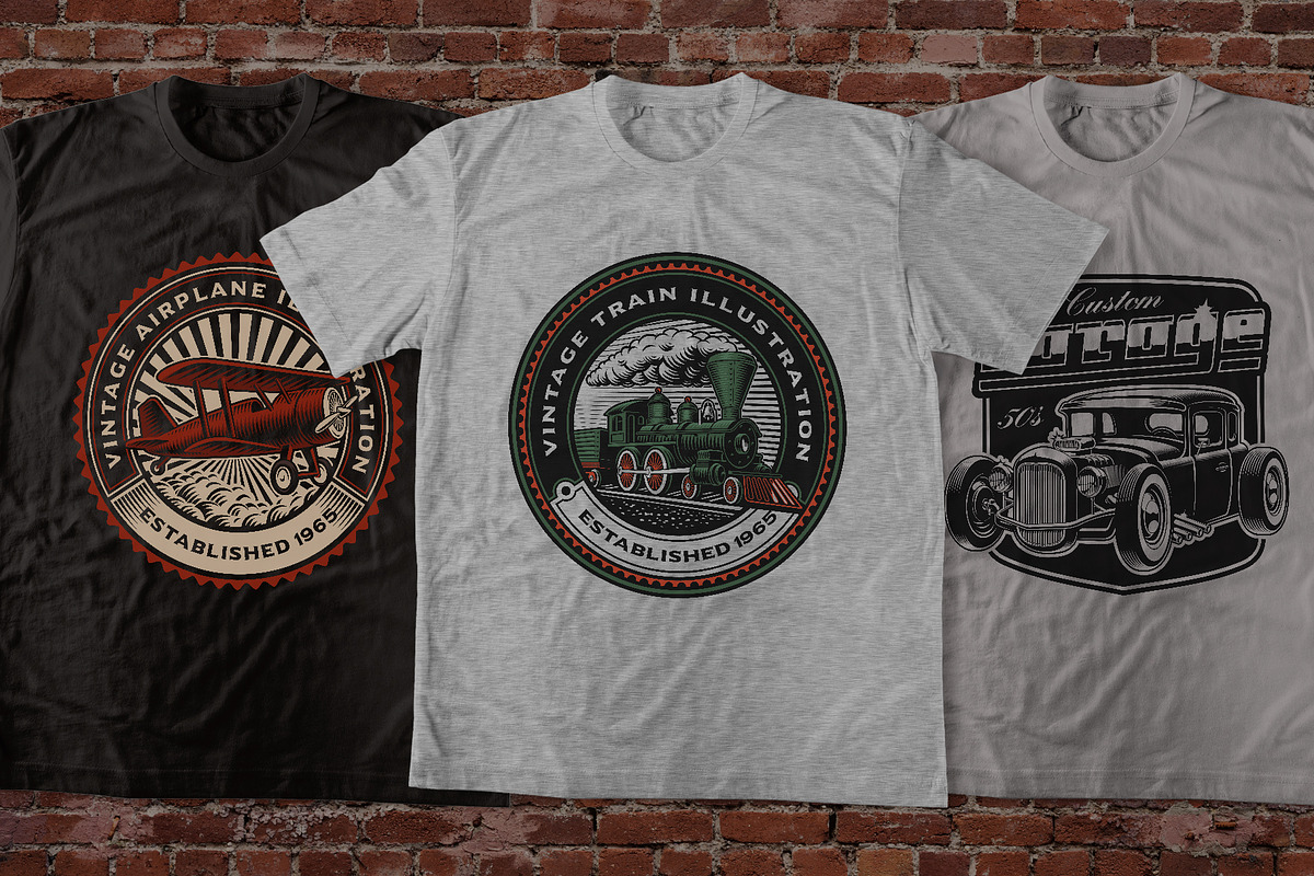 100 T-shirt Designs Bundle, an Illustration by Harry Kasyanov (Photo 18 of 37)