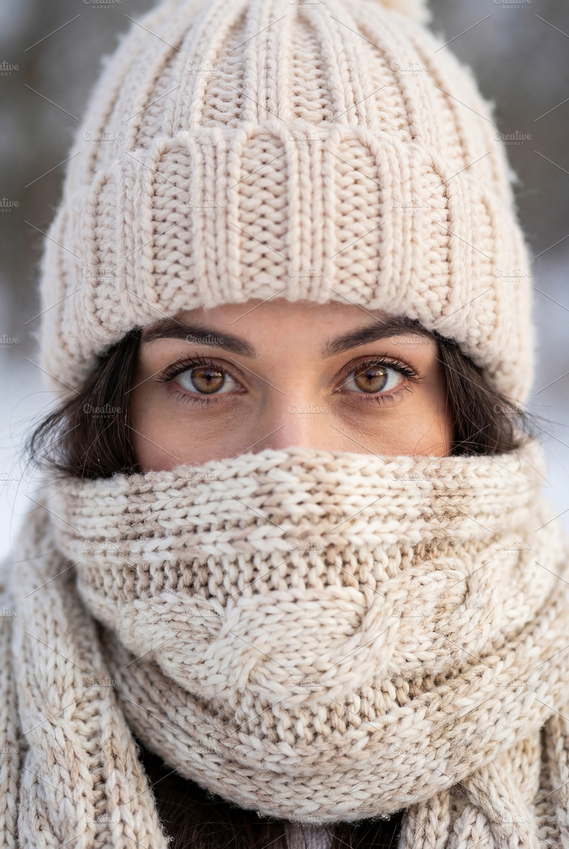Cozy Woman Winter Portrait, a Person Photo by Virgo Studio
