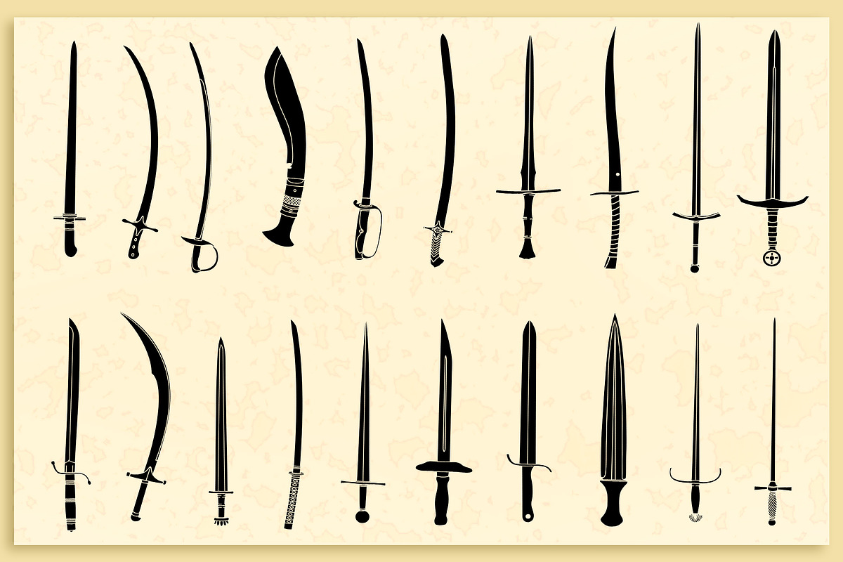 40 Procreate Sword Stamp Brushes, a Brush Add-On by BrushBoy (Photo 3 of 4)