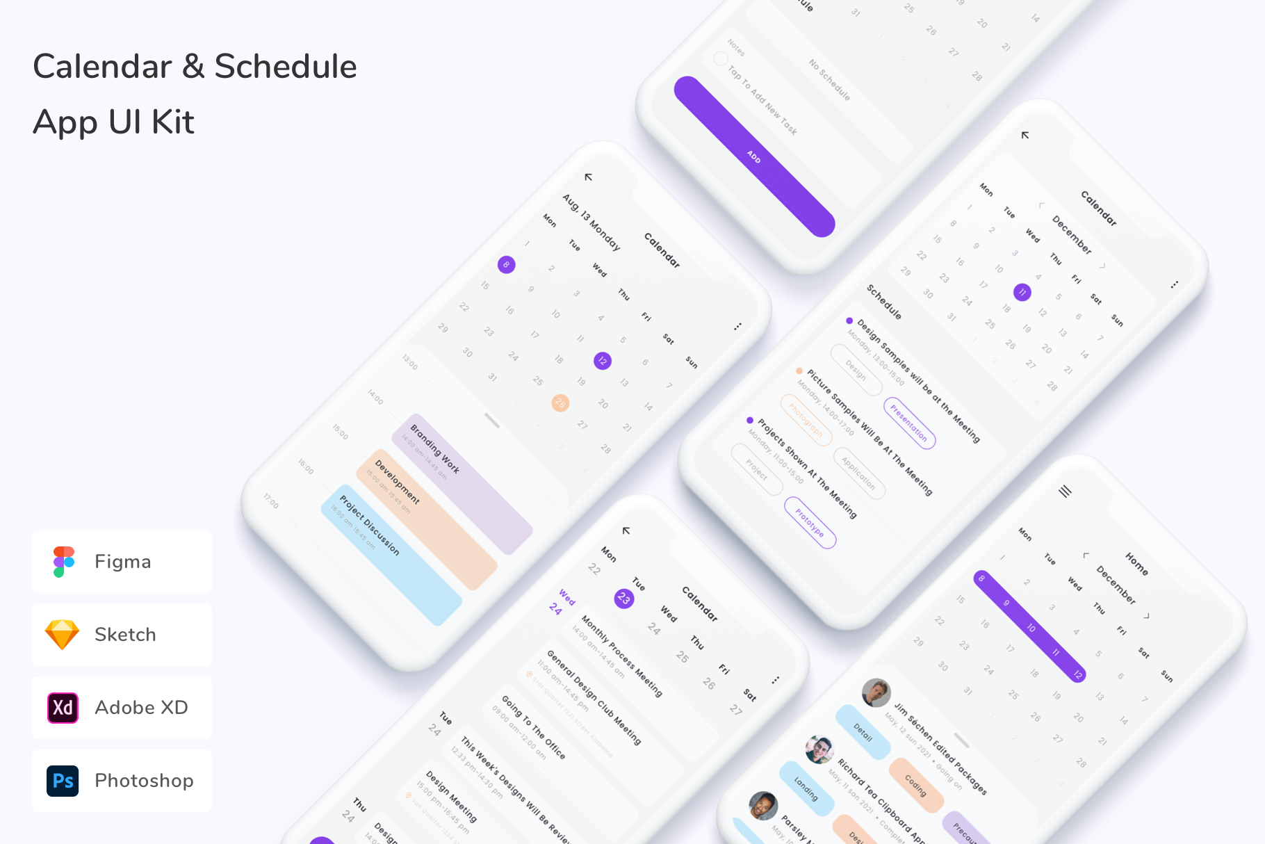 Calendar & Schedule App UI Kit, an UI Kit Template by Betush